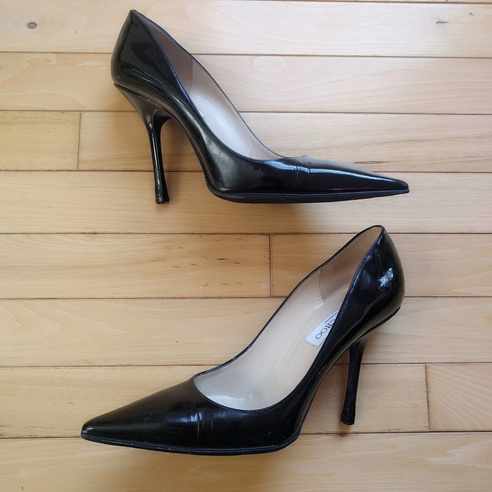 Jimmy Choo Black Patent Abel Pump 39.5